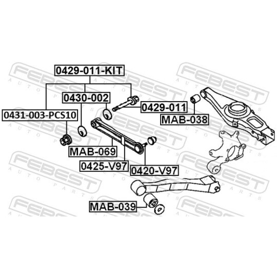 0429-011-KIT - Camber Correction Screw 