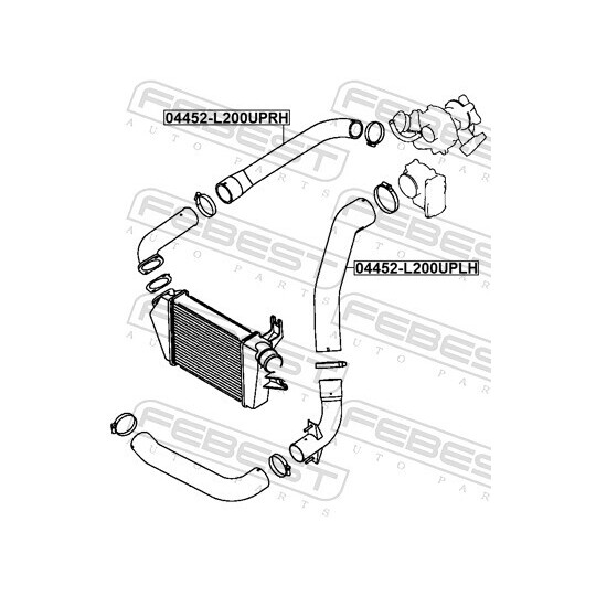 04452-L200UPRH - Charger Air Hose 