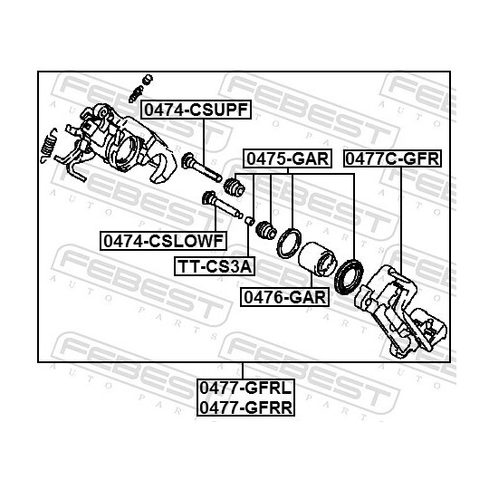 0477C-GFR - Brake Caliper Bracket Set 