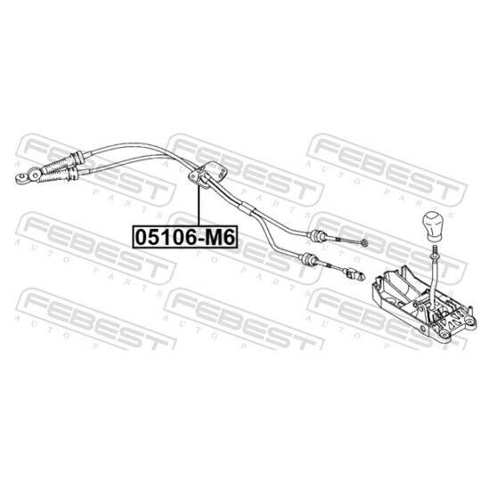 05106-M6 - Cable, manual transmission 