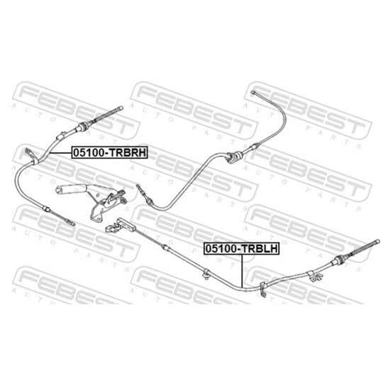 05100-TRBRH - Cable, parking brake 