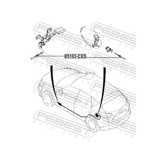 05103-CX5 - Cable, tank cap 