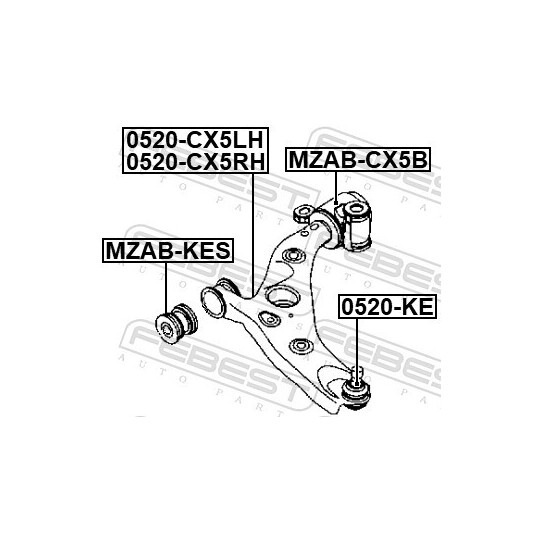 0524-CX5LH - Track Control Arm 