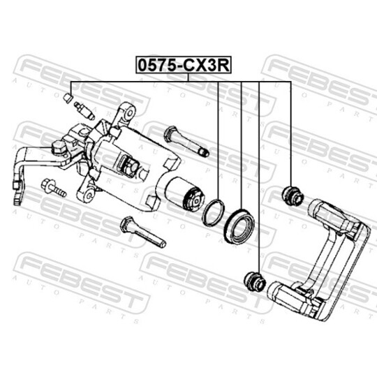 0575-CX3R - Repair Kit, brake caliper 