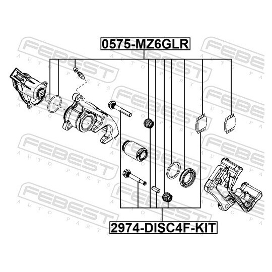 0575-MZ6GLR - Repair Kit, brake caliper 