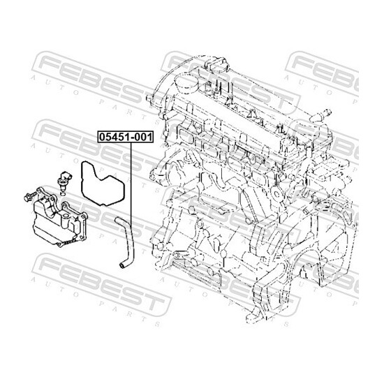 05451-001 - Hose, crankcase breather 