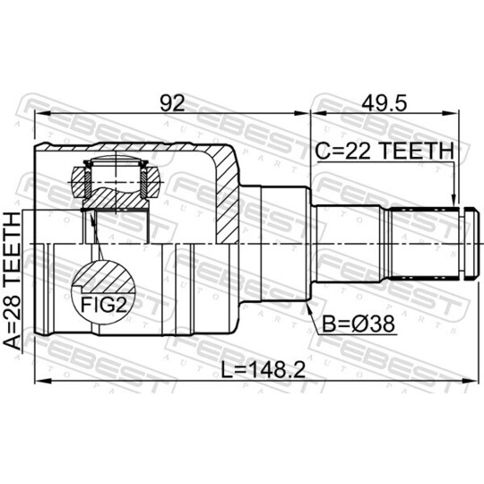 0711-RS413ATLH - Joint Kit, drive shaft 