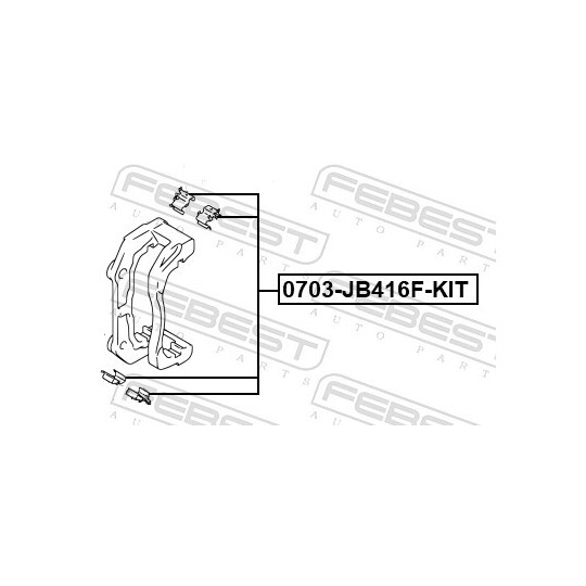 0703-JB416F-KIT - Accessory Kit, disc brake pad 