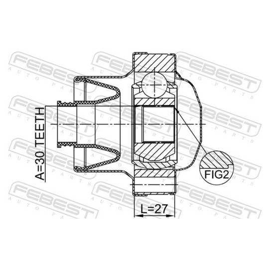 0711-JB424FSHA - Joint, propshaft 