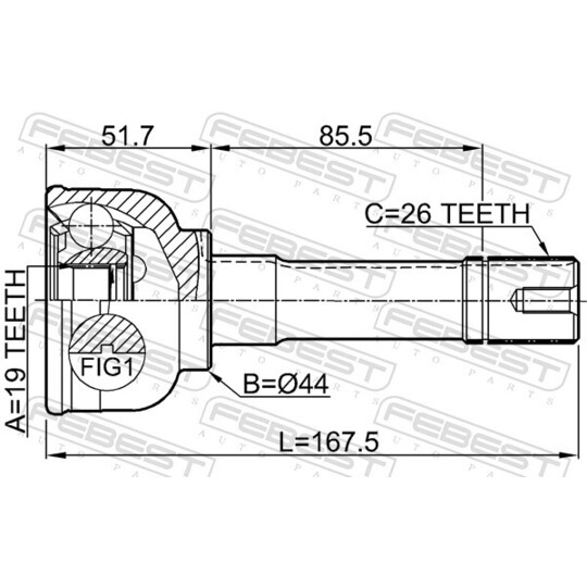 0710-SN413 - Joint Kit, drive shaft 