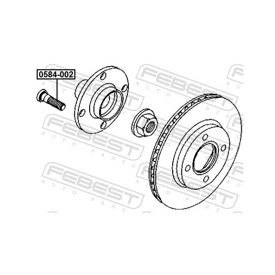 0584-002 - Wheel Stud 