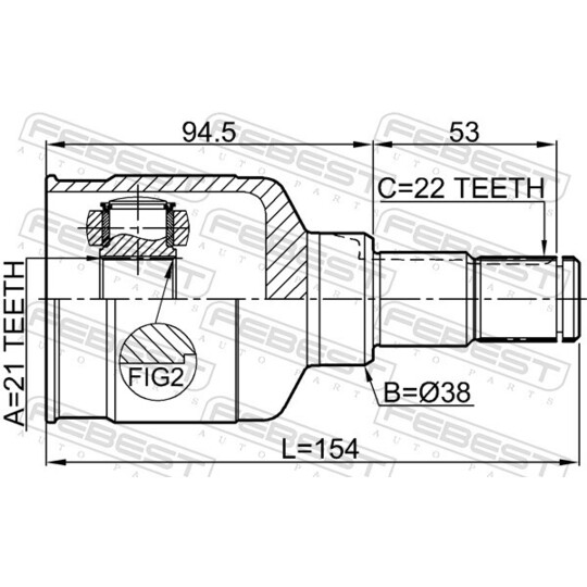 0711-RH416 - Ledsats, drivaxel 