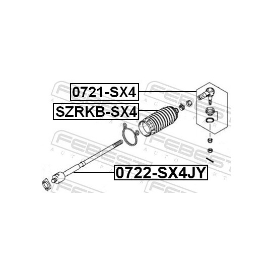 0722-SX4JY - Tie Rod Axle Joint 