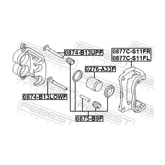 0877C-S11FL - Brake Caliper Bracket Set 