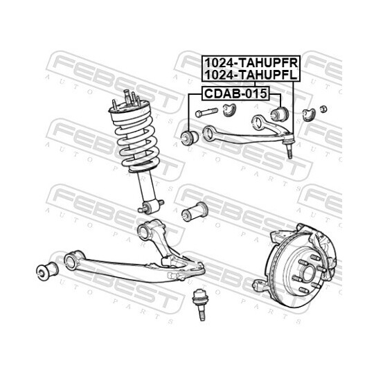 1024-TAHUPFR - Länkarm, hjulupphängning 