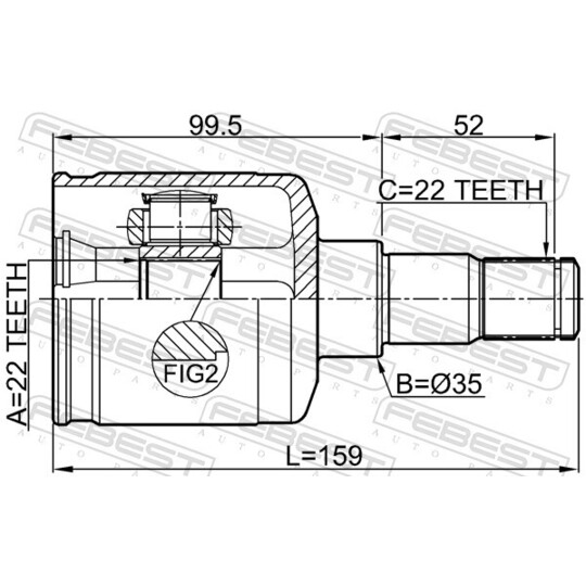 1011-COBRH - Joint Kit, drive shaft 