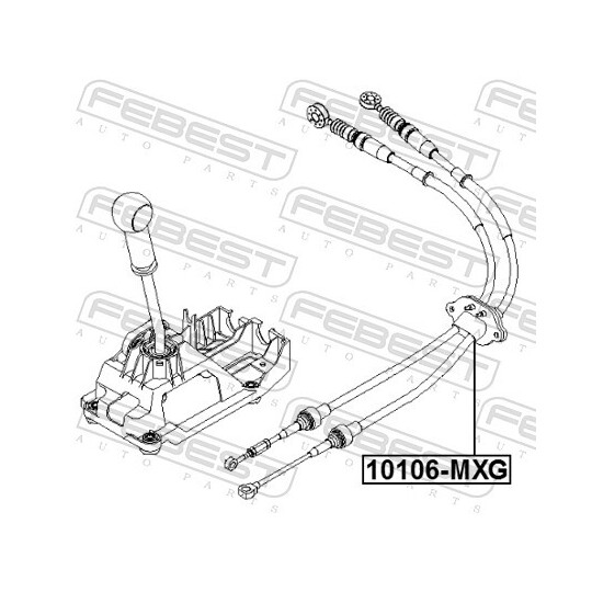10106-MXG - Cable, manual transmission 