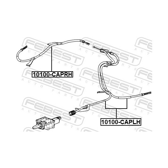 10100-CAPRH - Cable, parking brake 