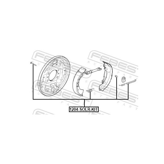 1204-SOLR-KIT - Accessory Kit, parking brake shoes 