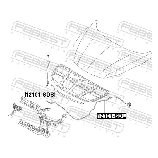 12101-SDL - Bonnet Cable 