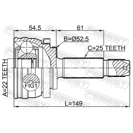 1210-H517 - Joint Kit, drive shaft 