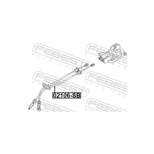 12106-SB - Cable, manual transmission 