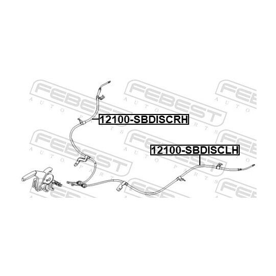 12100-SBDISCRH - Cable, parking brake 