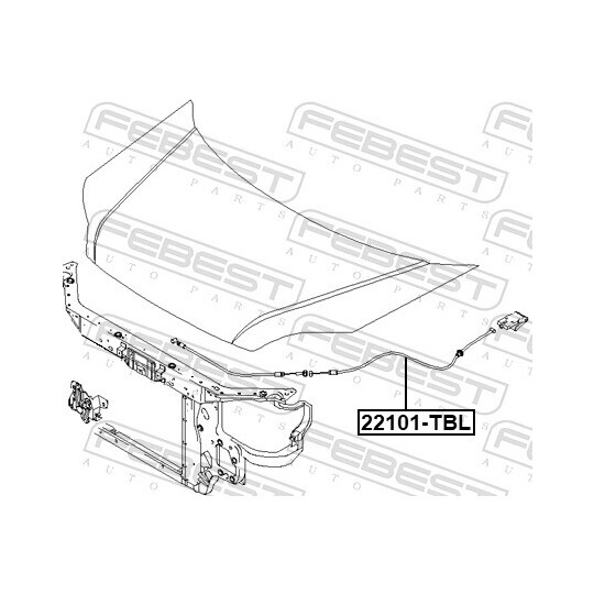 12101-TBL - Bonnet Cable 