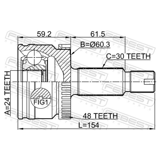 1210-D7A2WA48 - Nivelsarja, vetoakseli 