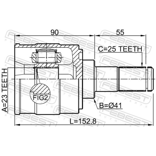 1211-CREMT2WD - Joint Kit, drive shaft 