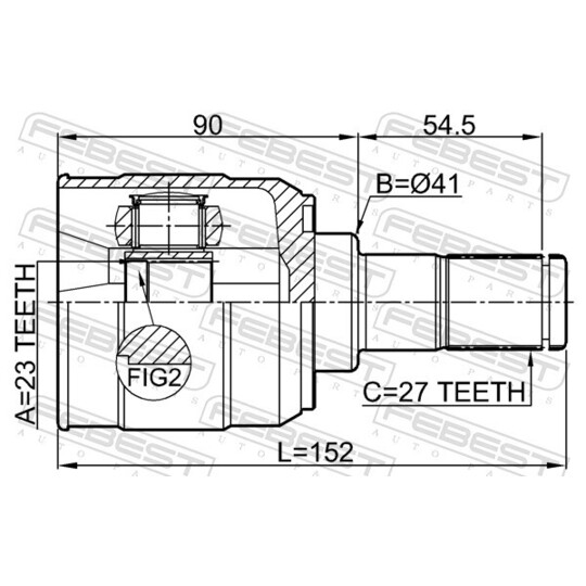 1211-CREMTLH - Joint Kit, drive shaft 