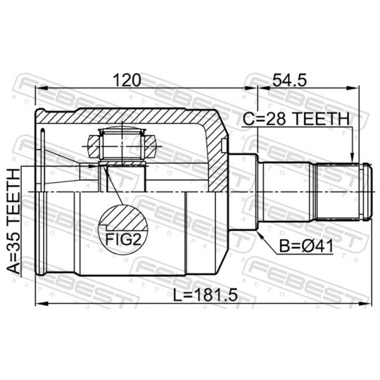 1211-DM24MTLH - Joint Kit, drive shaft 