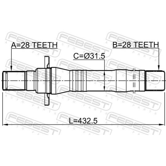 1212-SFCM - Drive Shaft 