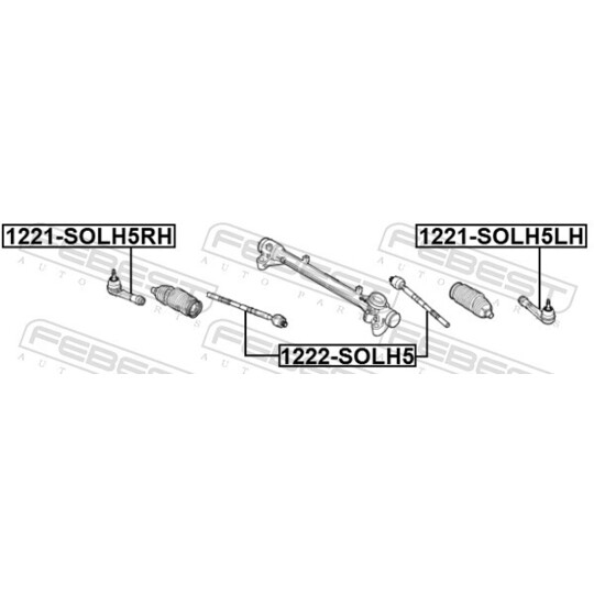 1222-SOLH5 - Raidetangon pää, suora 