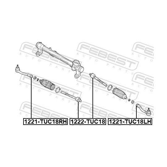 1221-TUC18LH - Tie rod end 