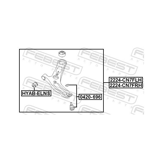 1224-CN7FLH - Track Control Arm 