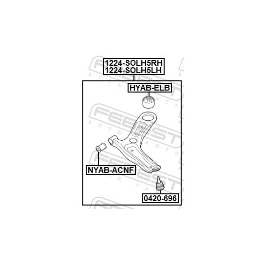 1224-SOLH5RH - Track Control Arm 