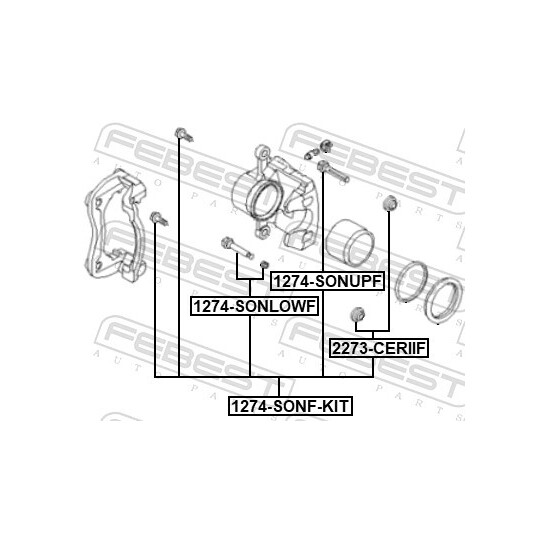 1274-SONF-KIT - Guide Bolt, brake caliper 