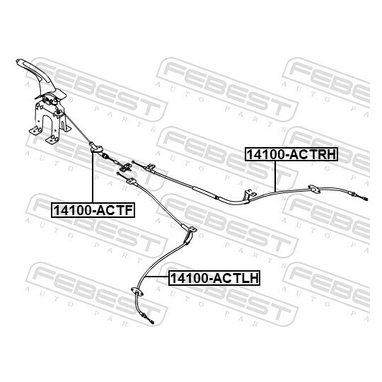 14100-ACTF - Cable, parking brake 