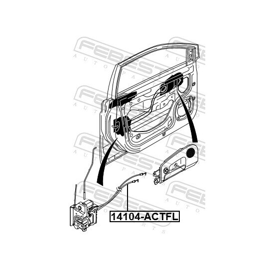 14104-ACTFL - Cable, door release 