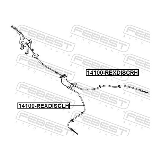 14100-REXDISCLH - Cable, parking brake 