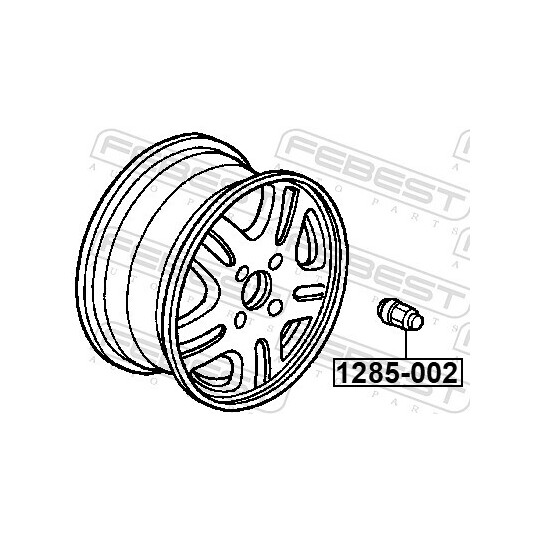 1285-002 - Wheel Nut 