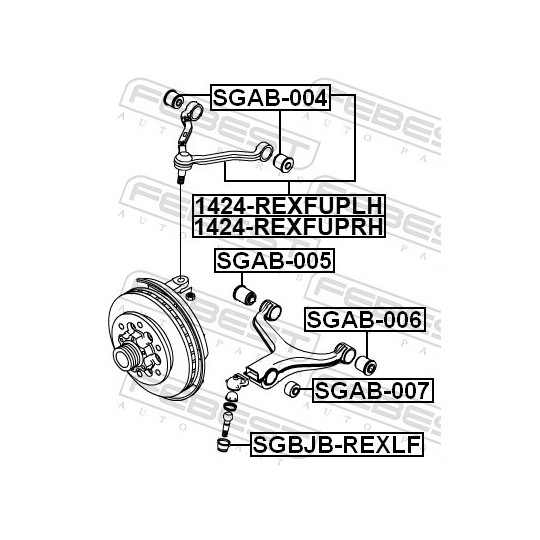 1424-REXFUPLH - Track Control Arm 