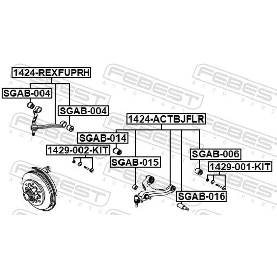 1424-ACTBJFLR - Track Control Arm 