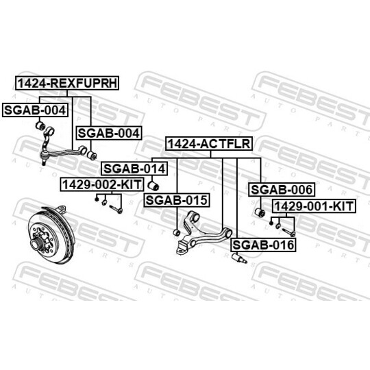 1424-ACTFLR - Track Control Arm 