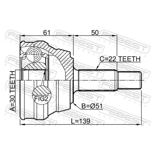 1510-001 - Joint Kit, drive shaft 