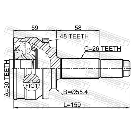 1510-004A48 - Ledsats, drivaxel 