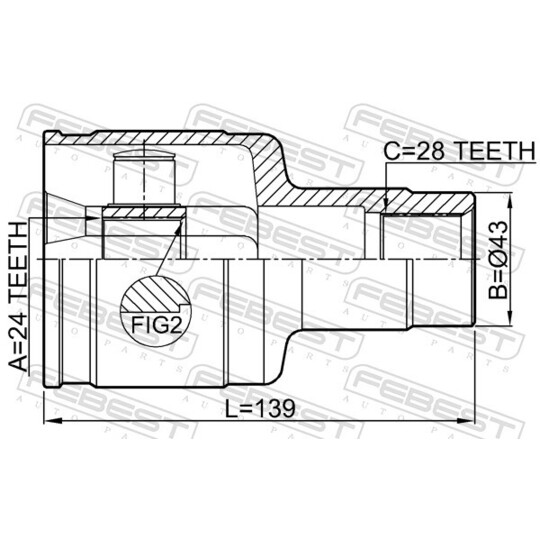 1511-002 - Joint Kit, drive shaft 