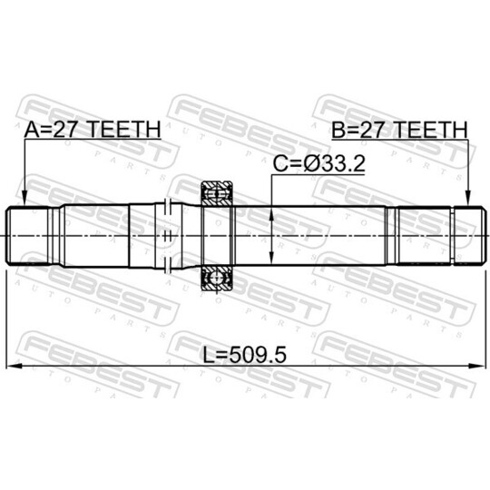 1612-222 - Drive Shaft 