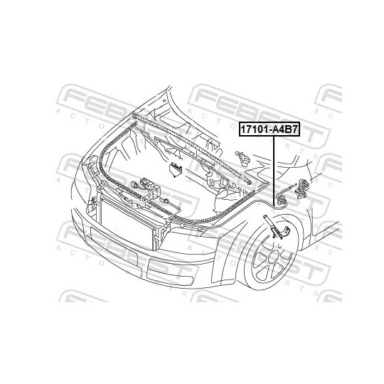 17101-A4B7 - Mootorikapoti trossid 